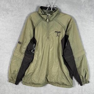 Ping Pullover Windbreaker Mens M Green 1/4 Zip Activewear Logo Golf Performance